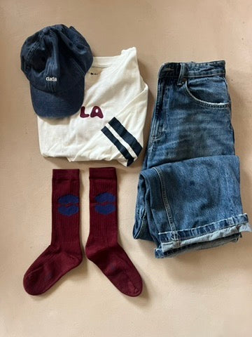 Heartsteps Socks - BORDEAUX