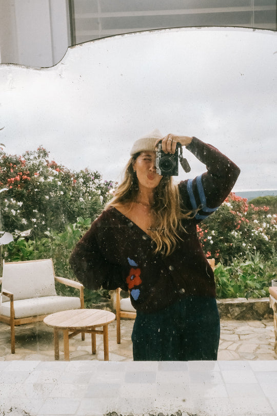 Late bloomer cardigan - plum