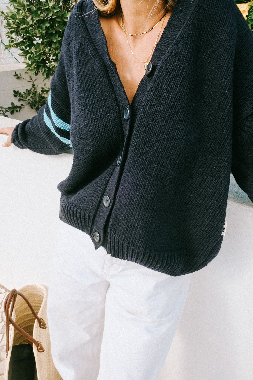 Happy accident Cardigan - navy blue
