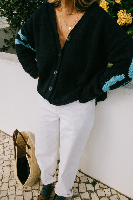 Happy accident Cardigan - navy blue