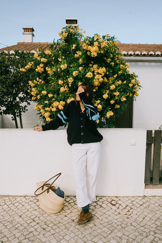 Happy accident Cardigan - navy blue