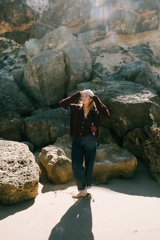 Late bloomer cardigan - plum