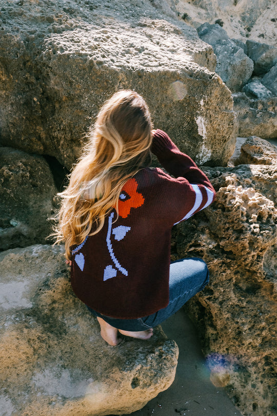 Late bloomer cardigan - plum