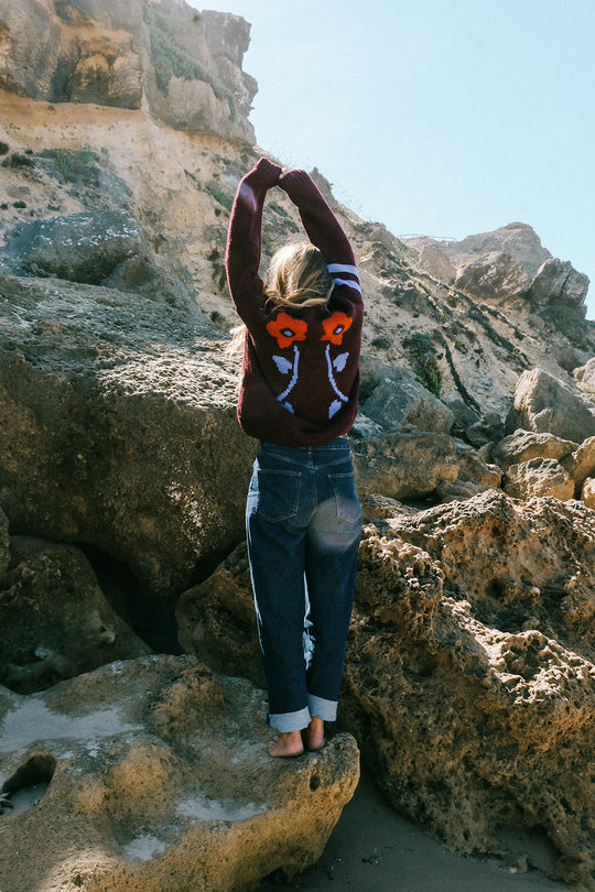 Late bloomer cardigan - plum