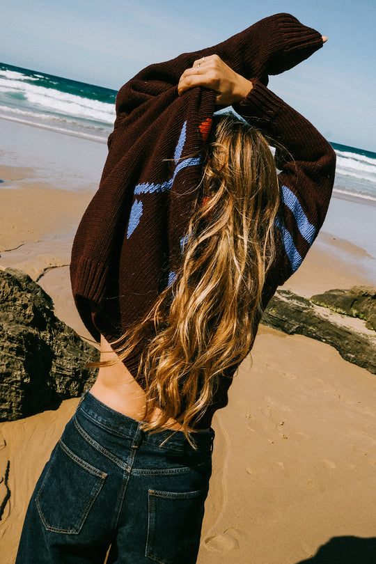 Late bloomer cardigan - plum
