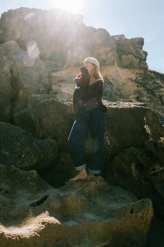 Late bloomer cardigan - plum
