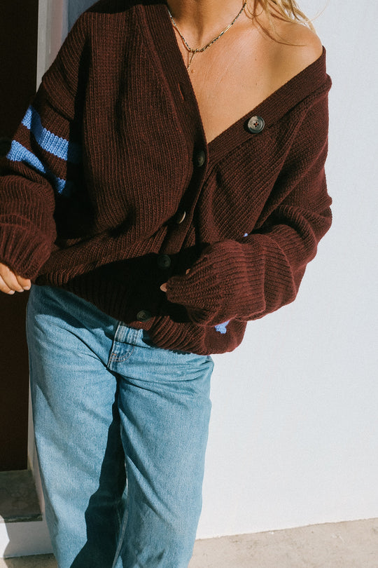 Late bloomer cardigan - plum