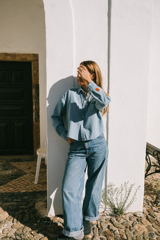 PRE-ORDER Denim crush shirt