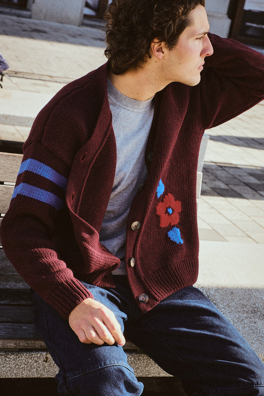 Late bloomer cardigan - plum