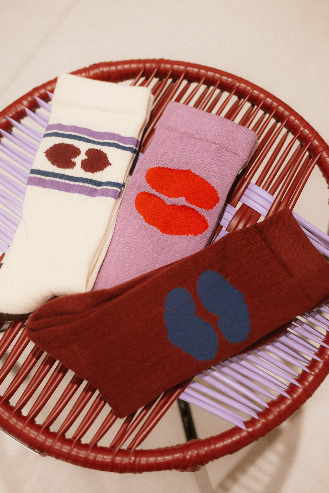 Heartsteps Socks - BORDEAUX